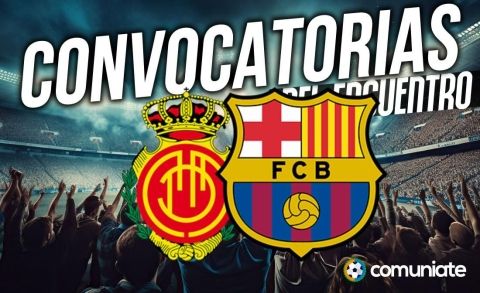 Jugadores convocados para el partido Mallorca y Barcelona. Jornada 1.