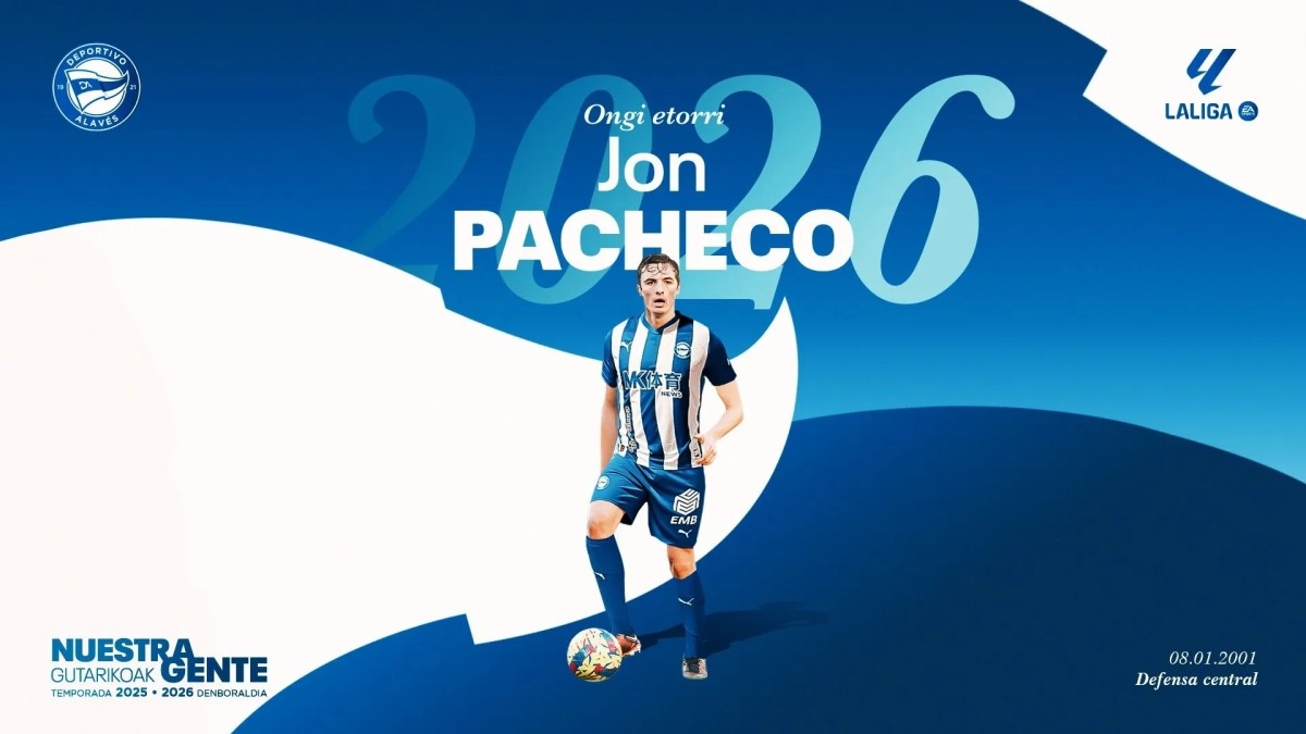 El Alavés hace oficial la incorporación de Jon Pacheco El Alavés hace oficial la incorporación de Jon Pacheco