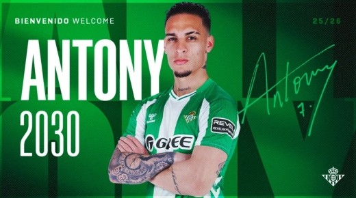 El Real Betis hace oficial el fichaje de Antony