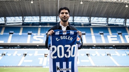 ¿Será Carlos Soler titular con la Real Sociedad?