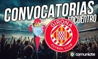 Jugadores convocados para el partido Celta y Girona. Jornada 4.