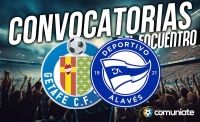 Jugadores convocados para el partido Getafe y Alavés. Jornada 6.