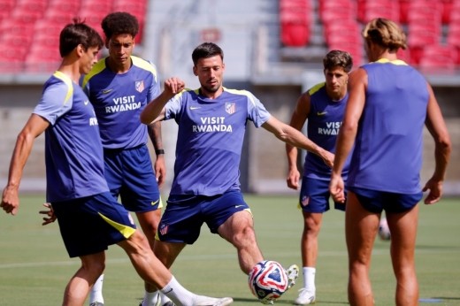 Simeone ensaya once en la sesión previa a enfrentarse al Celta