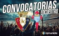 Jugadores convocados para el partido Osasuna y Celta. Jornada 10. Jugadores convocados para el partido Osasuna y Celta. Jornada 10.