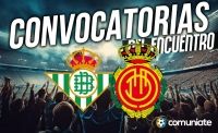 Jugadores convocados para el partido Betis y Mallorca. Jornada 11. Jugadores convocados para el partido Betis y Mallorca. Jornada 11.