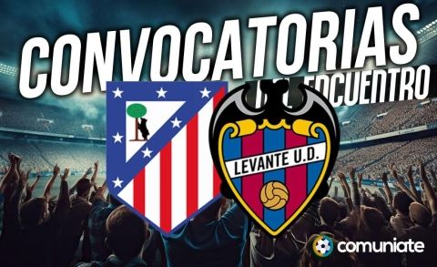 Jugadores convocados para el partido Atlético y Levante. Jornada 12. Jugadores convocados para el partido Atlético y Levante. Jornada 12.