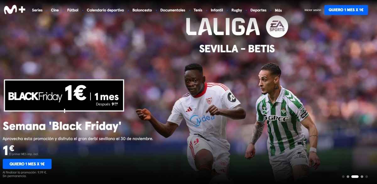 ¡OFERTON! Todo Movistar Plus por 1€ con Champions League y LaLiga.