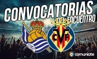 Jugadores convocados para el partido Real Sociedad y Villarreal. Jornada 14.