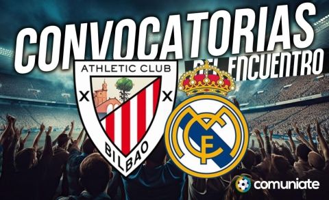 Jugadores convocados para el partido Athletic y Real Madrid. Jornada 19.