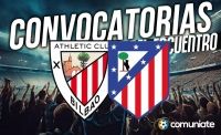 Jugadores convocados para el partido Athletic y Atlético. Jornada 15. Jugadores convocados para el partido Athletic y Atlético. Jornada 15.