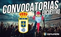 Jugadores convocados para el partido Oviedo y Celta. Jornada 17. Jugadores convocados para el partido Oviedo y Celta. Jornada 17.