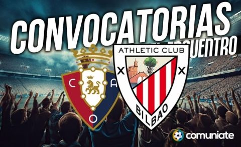Jugadores convocados para el partido Osasuna y Athletic. Jornada 18. Jugadores convocados para el partido Osasuna y Athletic. Jornada 18.
