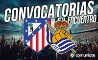 Jugadores convocados para el partido Atlético y Real Sociedad. Jornada 27. Jugadores convocados para el partido Atlético y Real Sociedad. Jornada 27.