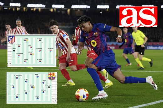 El once que dibuja AS para el Atlético de Madrid - Barcelona