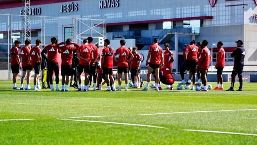 Novedades en el último entrenamiento del Sevilla