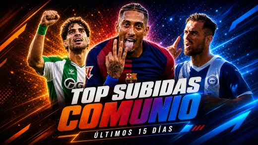 Subidas importantes en Comunio de los últimos 15 días.