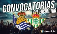 Jugadores convocados para el partido Real Sociedad y Betis. Jornada 35.