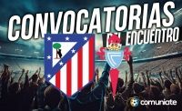 Jugadores convocados para el partido Atlético y Celta. Jornada 35.