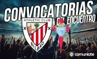 Jugadores convocados para el partido Athletic Club y Celta. Jornada 37.