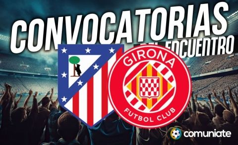 Jugadores convocados para el partido Atlético y Girona. Jornada 37.
