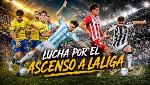 El playoff de ascenso se aprieta: Málaga golpea fuera y Almería resiste en Castalia