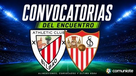 Jugadores convocados para el partido Athletic Club y Sevilla. Jornada 2.