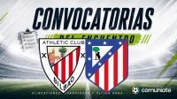 Jugadores convocados para el partido Athletic Club y Atlético. Jornada 4.