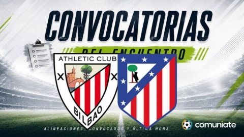 Jugadores convocados para el partido Athletic Club y Atlético. Jornada 4.