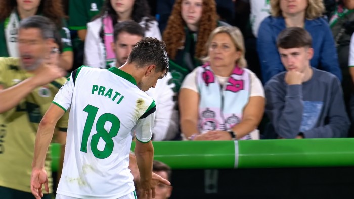 Matteo Prati, seria duda para visitar a Osasuna: el Racing, pendiente de su evolución