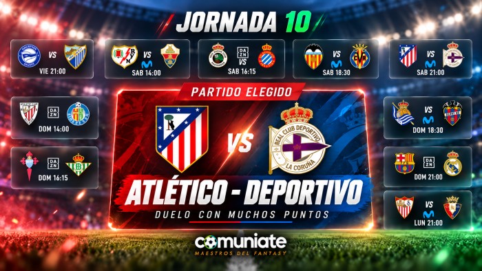 Mi apuesta a partido de puntos Comunio y Biwenger para la jornada 10
